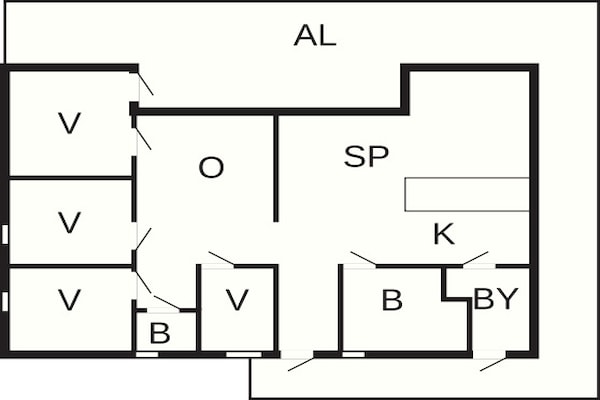 Foto van Gezellig huis aan zee met gastenverblijf - Vakantiehuis in HÅCKSVIK - FloorPlan