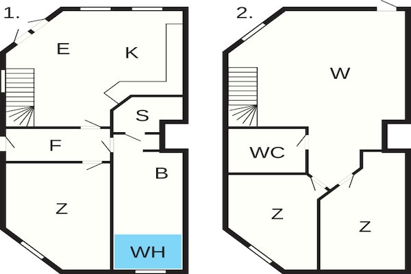 Foto van 8 persoons huis op een vakantie park in Bogense - Vakantiehuis in Bogense - FloorPlan