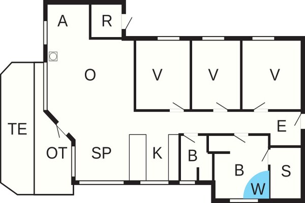 Foto van 8 persoons vakantiehuis met overdekt terras - Vakantiehuis in Großenbrode - FloorPlan