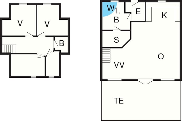 Foto van Rietgedekt huisje met spa - Vakantiehuis in Blåvand - FloorPlan
