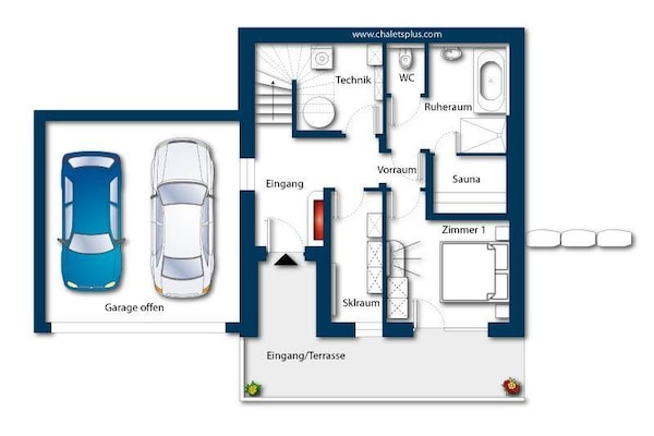 Foto van Chalet in Neukirchen bij het skigebied - Vakantiehuis in Neukirchen - FloorPlan