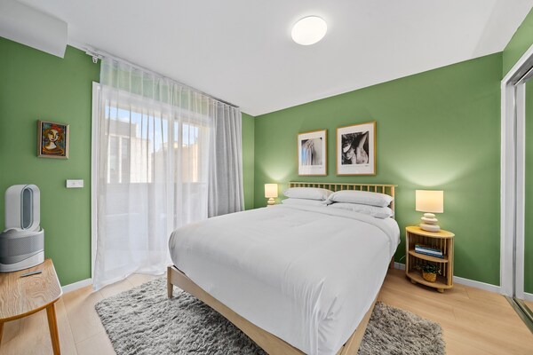 Foto van Braddon Retreat: Ruim appartement met 1 slaapkamer en parkeergelegenheid - BedRoom