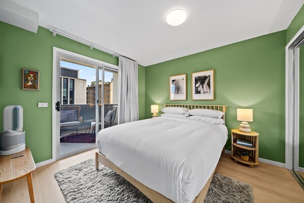 Foto van Braddon Retreat: Ruim appartement met 1 slaapkamer en parkeergelegenheid - BedRoom
