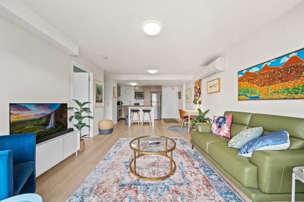 Foto van Braddon Retreat: Ruim appartement met 1 slaapkamer en parkeergelegenheid - LivingRoom