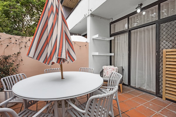 Foto van Binnenplaatsappartement met 1 slaapkamer in New Farm - TerraceBalcony