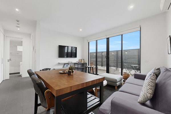 Foto van Appartement met 1 slaapkamer en uitzicht op de stad, vlakbij Central Park. - LivingRoom