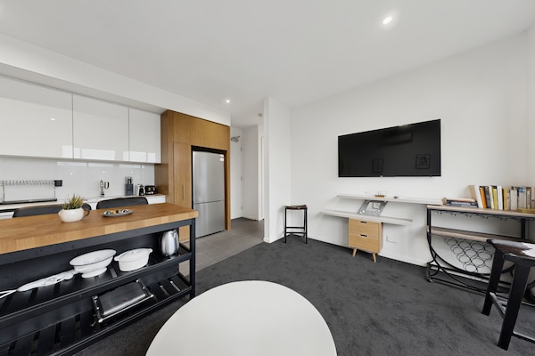 Foto van Appartement met 1 slaapkamer en uitzicht op de stad, vlakbij Central Park. - LivingRoom
