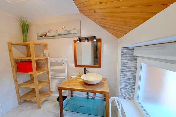 Foto van Stenen huis in Bretagne bij zandstranden - Vakantiehuis in Landéda - BathRoom
