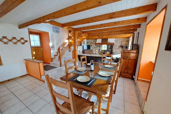 Foto van Stenen huis in Bretagne bij zandstranden - Vakantiehuis in Landéda - DiningRoom
