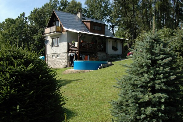 Foto van Berghut met zwembad - Vakantiehuis in Ktová - ExteriorSummer