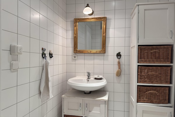 Foto van Appartement in Semlow met tuin en terras - Vakantiehuis in Semlow - BathRoom