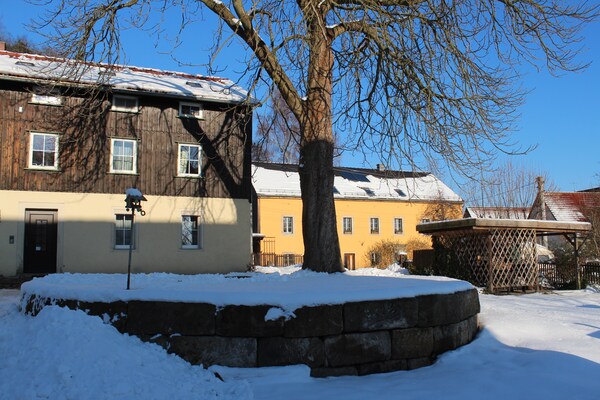Foto van Appartement in Weibig met tuin - Vakantiehuis in Struppen - ExteriorWinter