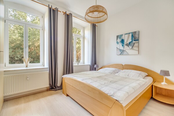 Foto van Appartement met groot gedeeld terras - Vakantiehuis in Grunhainichen-Borstendorf - BedRoom