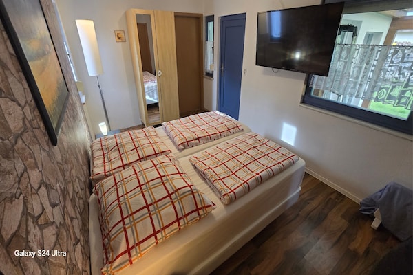Foto van Bungalow in Schlowe aan het zie - Vakantiehuis in Borkow OT Schlowe - BedRoom