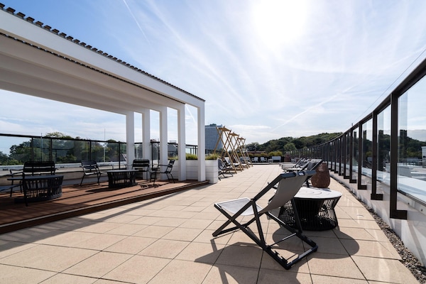 Foto van Appartement met loggia en uitzicht op het park - Vakantiehuis in Travemünde - TerraceBalcony