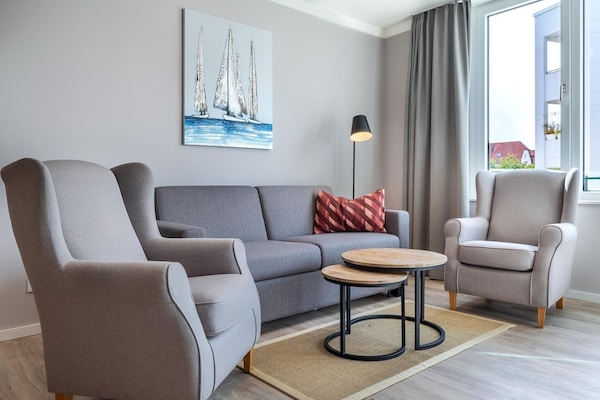 Foto van Balkonappartement met uitzicht op het groen - Vakantiehuis in Travemünde - LivingRoom