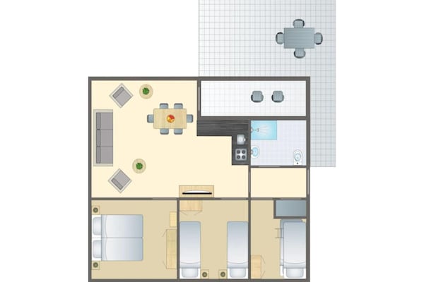 Foto van Bungalow im Campingpark - Vakantiehuis in Waxweiler - FloorPlan