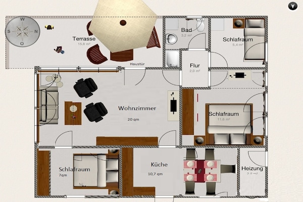 Foto van Rustige bungalow aan de Hennesee met terras - Vakantiehuis in Meschede-Hennesee - Facilities