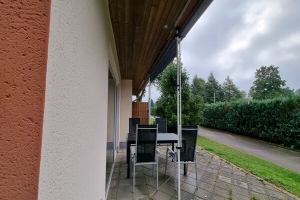 Foto van Rijtjeshuis aan de Groß Labenzer See, Klein Labenz - TerraceBalcony