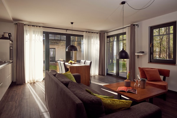 Foto van Twee-onder-een-kapwoningen in het natuurresort Drewitz - LivingRoom