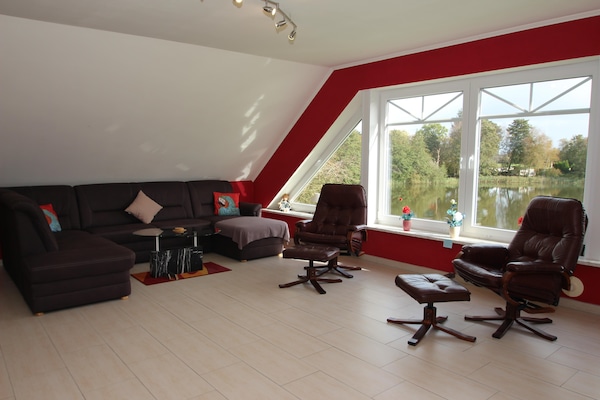 Foto van Appartementenhuis aan de Kiessee, Westerholt - Vakantiehuis in Westerholt - LivingRoom