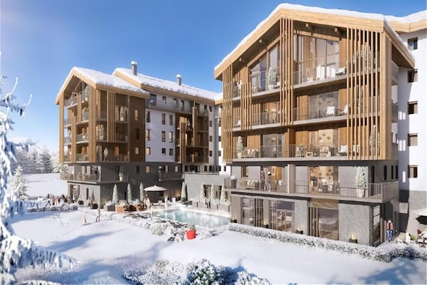 Foto van Bergvakantiehuis met buitenzwembad - Vakantiehuis in La Salle-les-Alpes - ExteriorWinter