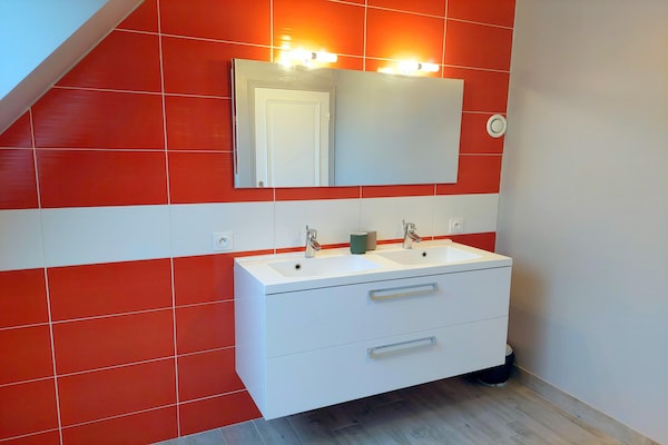 Foto van Vakantiehuis in Bretagne bij rivier Penze - Vakantiehuis in Plouénan - BathRoom