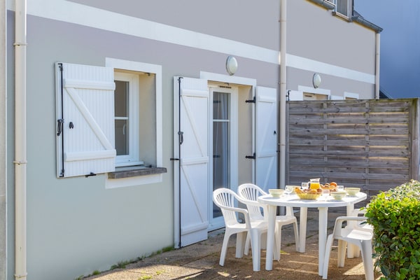 Foto van Bretagne Flat, strand en zwembad - Vakantiehuis in St Nic - TerraceBalcony