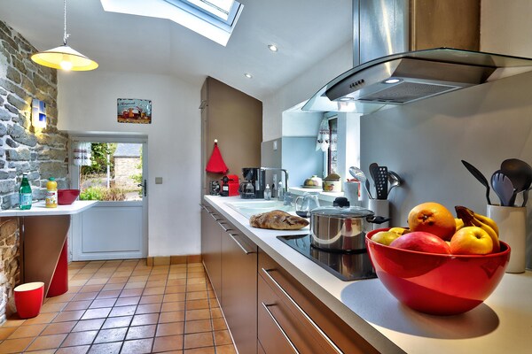 Foto van Stenen huis in Huelgoat, Bretagne - Vakantiehuis in Huelgoat - Kitchen