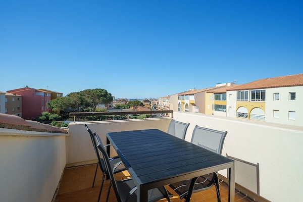 Foto van Appartement met mezzanine in Cap d'Agde - Vakantiehuis in Agde - terrace
