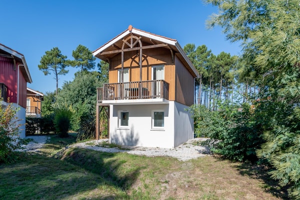 Foto van Bosverblijf voor 4 personen aan het meer - Vakantiehuis in Parentis-en-Born - ExteriorSummer
