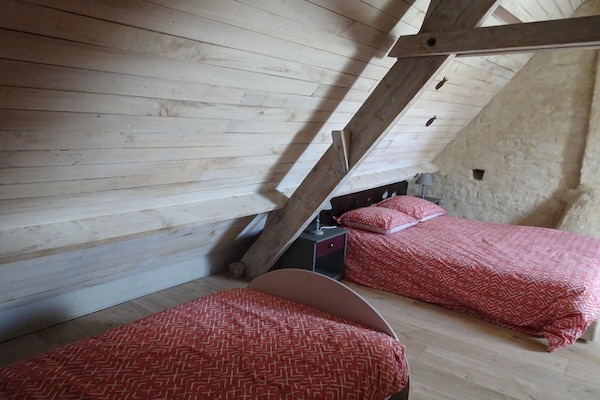 Foto van Landhuis in Cotentin met historische charme - Vakantiehuis in Saint Lô d'Ourville - BedRoom