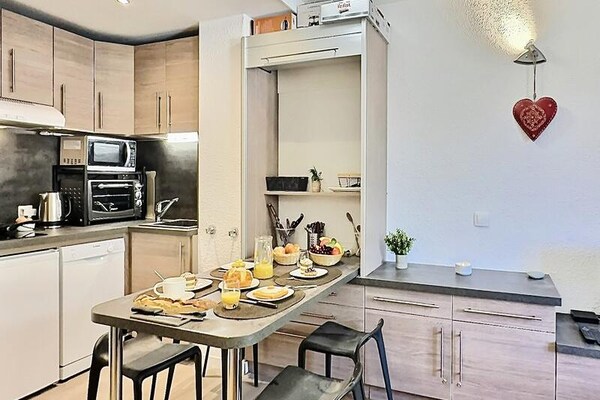 Foto van Aangename, volledig gerenoveerde studiocabine voor 4 personen, gelegen in Val d'Isère, op 350 m van het dorpscentrum en 450 m van de pistes. - Untagged