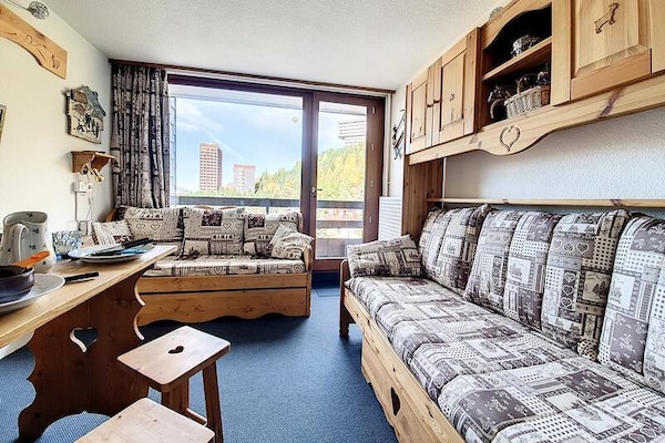 Foto van Aangename studio · Aan de voet van de piste. Balkon op het noorden. - Untagged