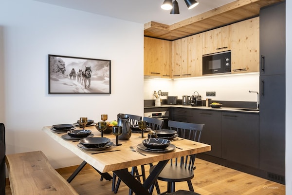 Foto van Appartement in La Chapelle bij Skilift - Vakantiehuis in la Chapelle dabondance - DiningRoom