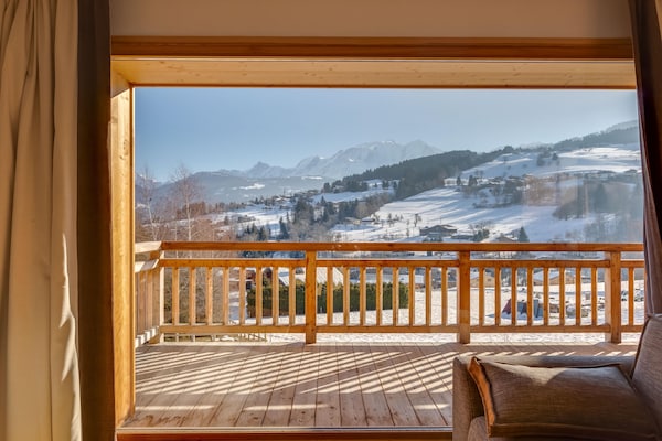 Foto van Appartement in Combloux met Mont Blanc Uitzicht - Vakantiehuis in COMBLOUX - TerraceBalcony