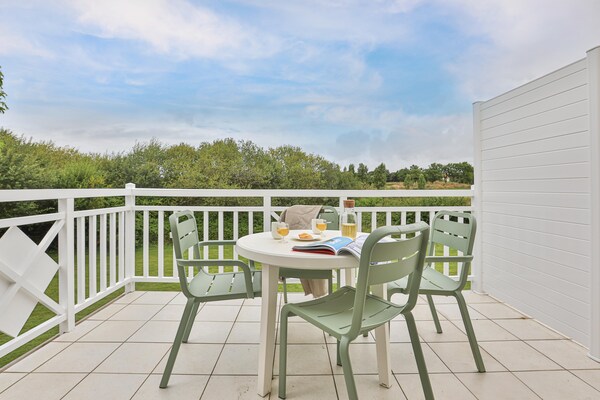 Foto van Bourgenay Flat nabij de kusthellingen - Vakantiehuis in Talmont Saint Hilaire - TerraceBalcony
