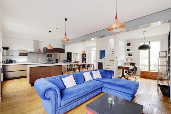 Foto van Huis met tuin - 4BR-7P- Asnières-sur-Seine - Vakantiehuis in Asnières-sur-Seine - LivingRoom