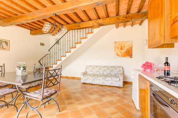 Foto van Huisdiervriendelijke ruimte met zwembad - Vakantiehuis in Gambassi Terme (FI) - LivingRoom