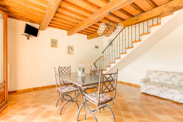 Foto van Huisdiervriendelijke ruimte met zwembad - Vakantiehuis in Gambassi Terme (FI) - DiningRoom