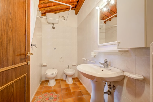 Foto van Huisdiervriendelijke ruimte met zwembad - Vakantiehuis in Gambassi Terme (FI) - BathRoom