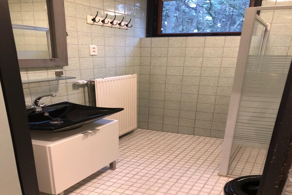 Foto van Bungalow in Limburg bij natuurgebieden - Vakantiehuis in Stramproy - BathRoom
