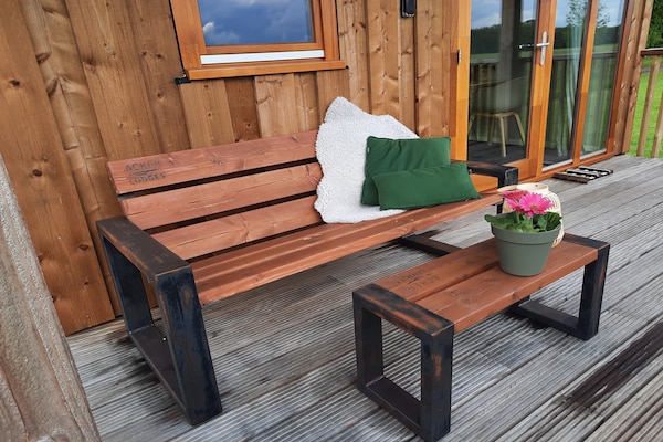 Foto van Lodge aan de Weiden met Mooie Veranda - Vakantiehuis in Ruinerwold - TerraceBalcony