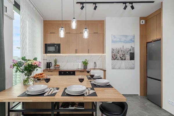 Foto van Appartement in Warschau met balkon - Vakantiehuis in Warszawa - Kitchen