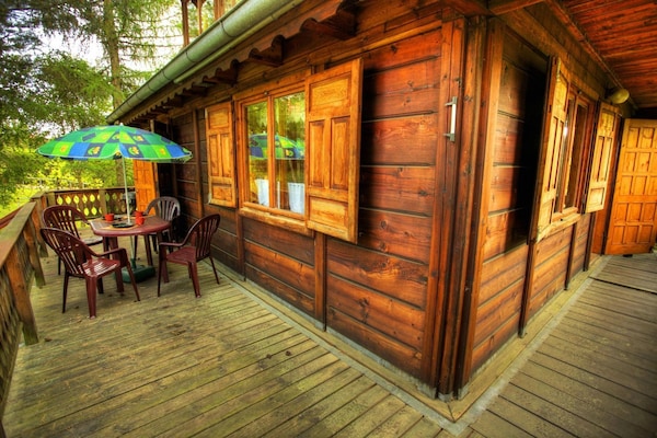 Foto van Blokhuis bij Tajty-meer, Mazurische Merenroute - Vakantiehuis in Wilkasy - TerraceBalcony