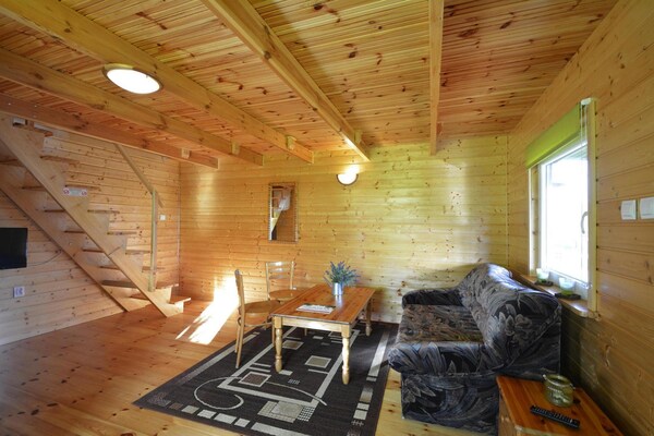 Foto van Houten huis bij Wicko-meer in Lubin - Vakantiehuis in Lubin - LivingRoom